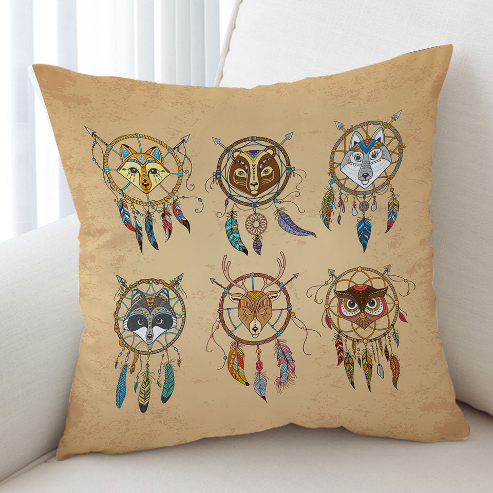 Cute Animal Dream Catchers Cushion Covers for Kids