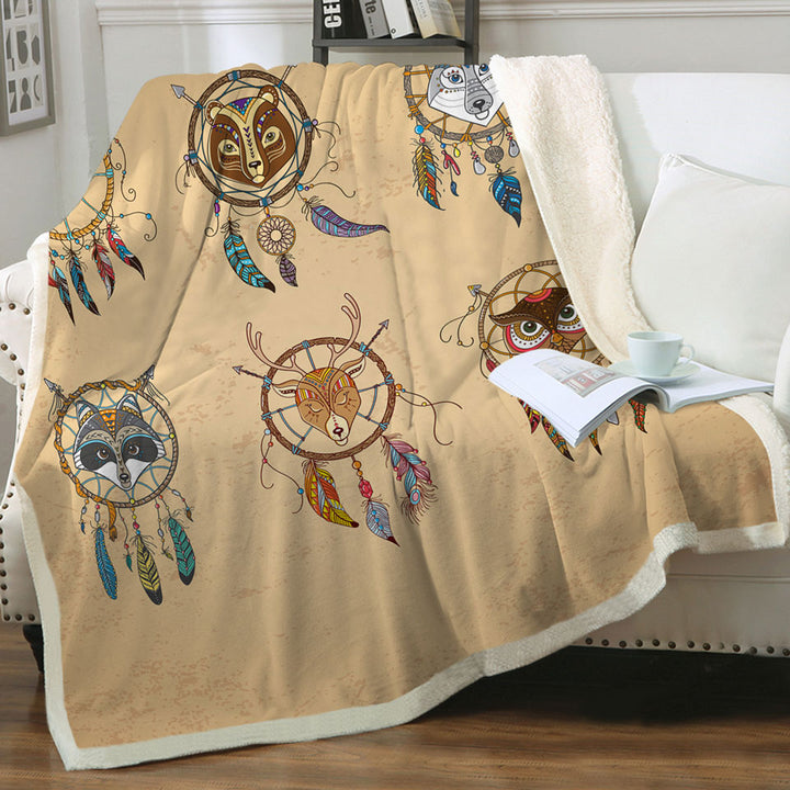 Cute Animal Dream Catchers Throws for Kids