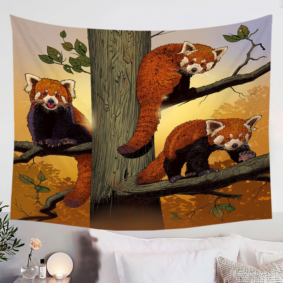 Cute-Animals-Art-Red-Pandas-Tapestry