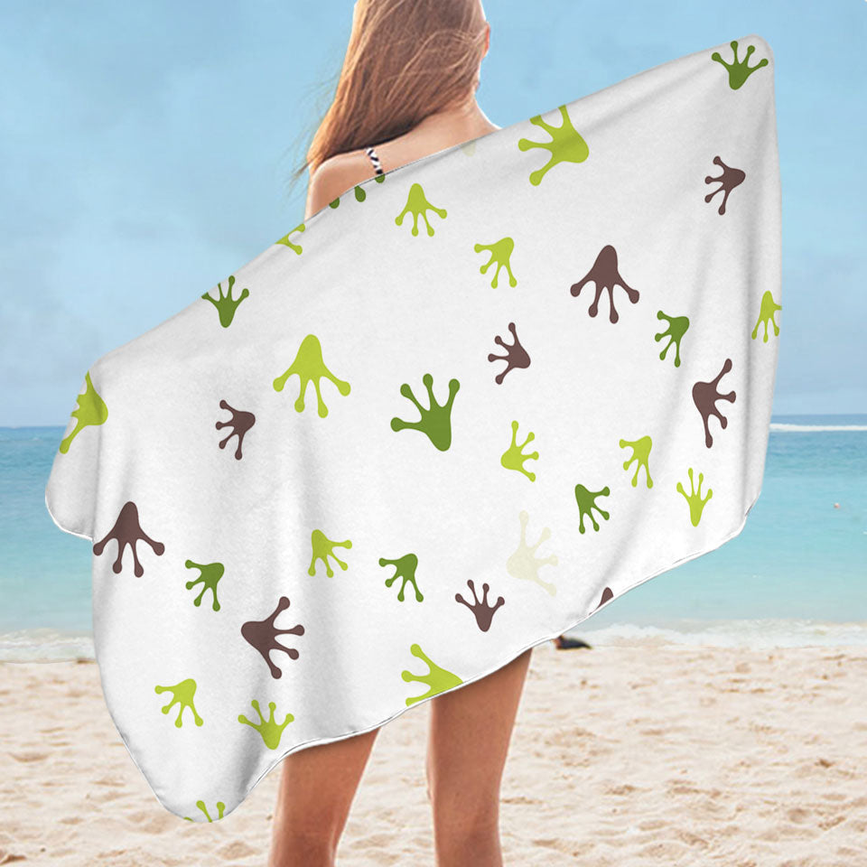 Cute Beach Towels with Frog Feet