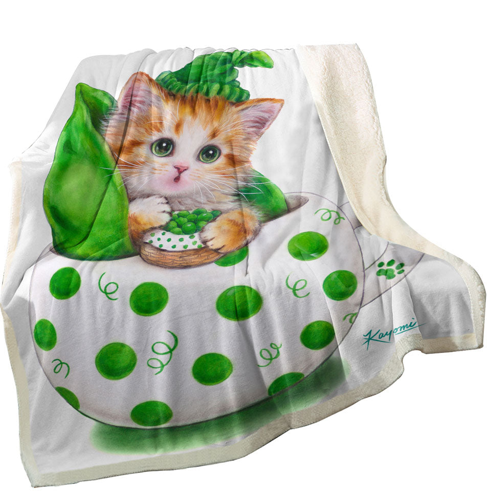 Cute Cat Art Drawings the Peapod Cup Kitten Throws
