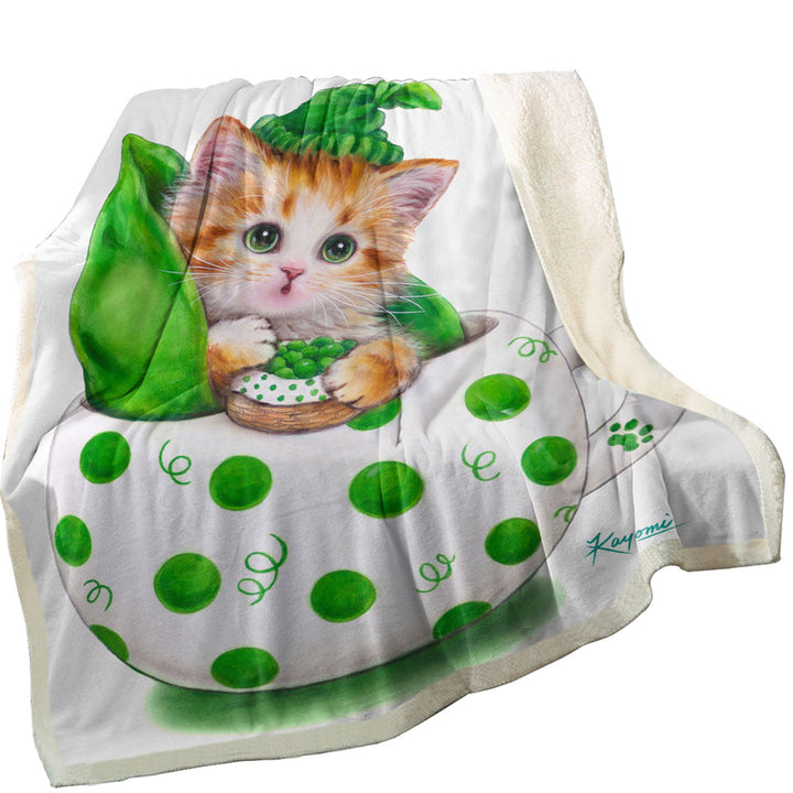 Cute Cat Art Drawings the Peapod Cup Kitten Throws