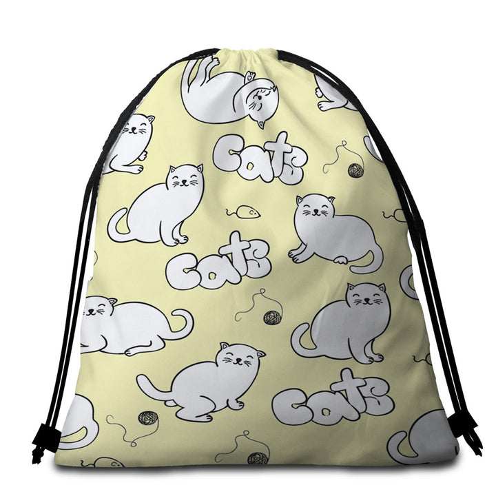 Cute Cats Beach Towel Bags