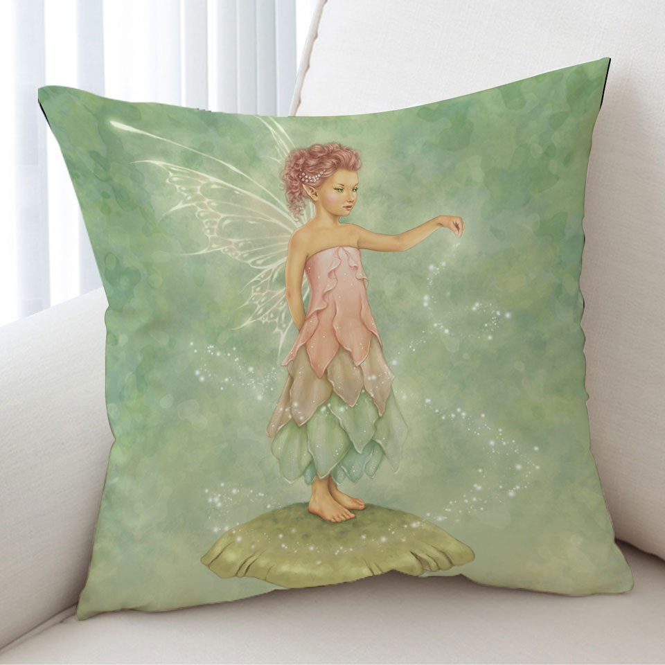 Cute Cushion Covers Little Mushroom Fairy with Magical Dust