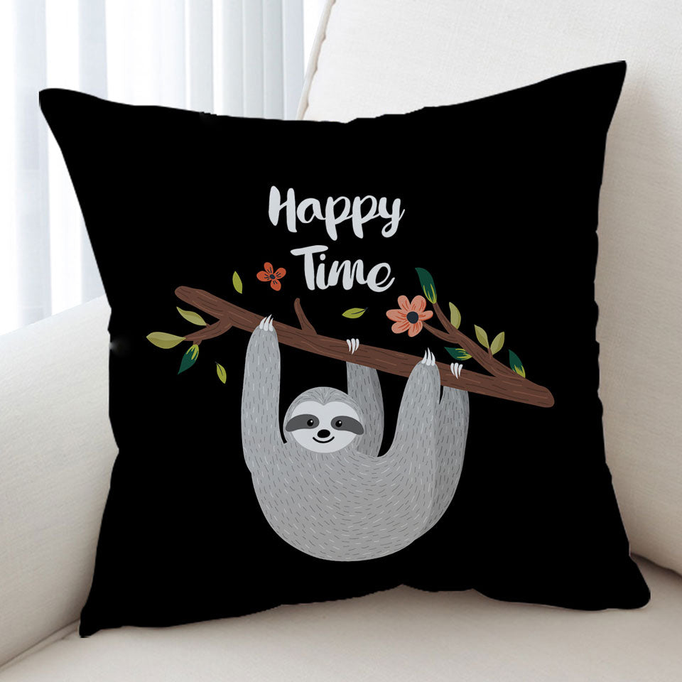 Cute Cushions Happy Time Cute Sloth Cushion Cover