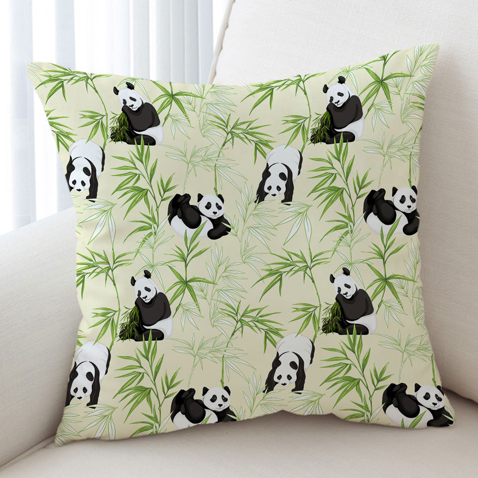 Cute Cushions Pandas and Bamboo