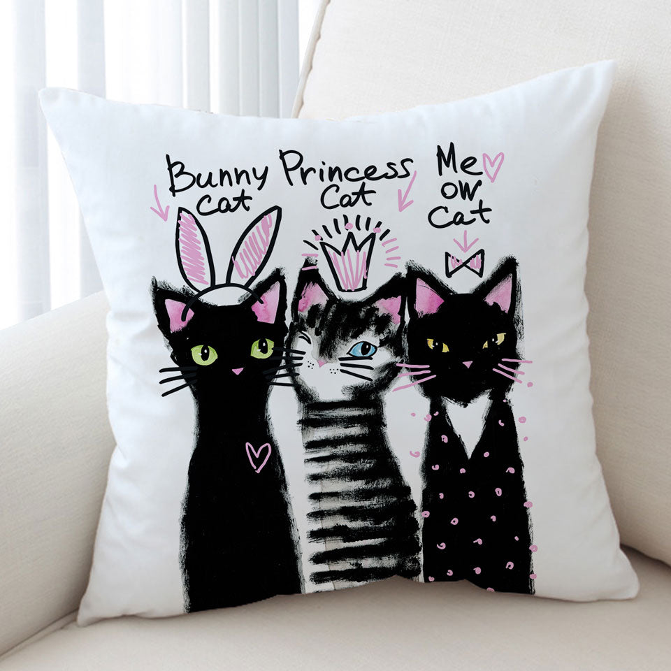 Cute Cushions with Three Lovely Cats