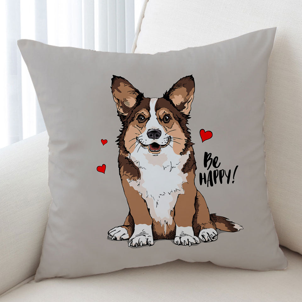 Cute Dog Puppy Cushion Cover
