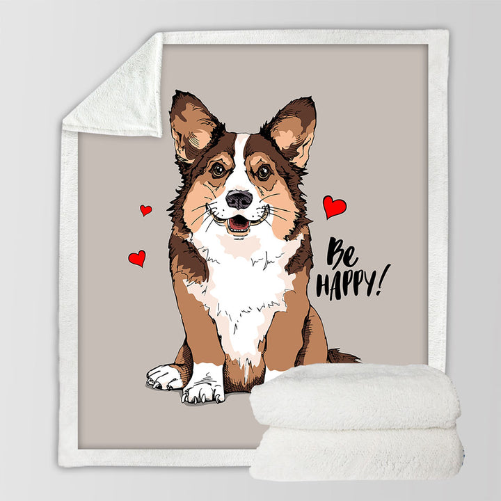 Cute Dog Puppy Throw Blanket