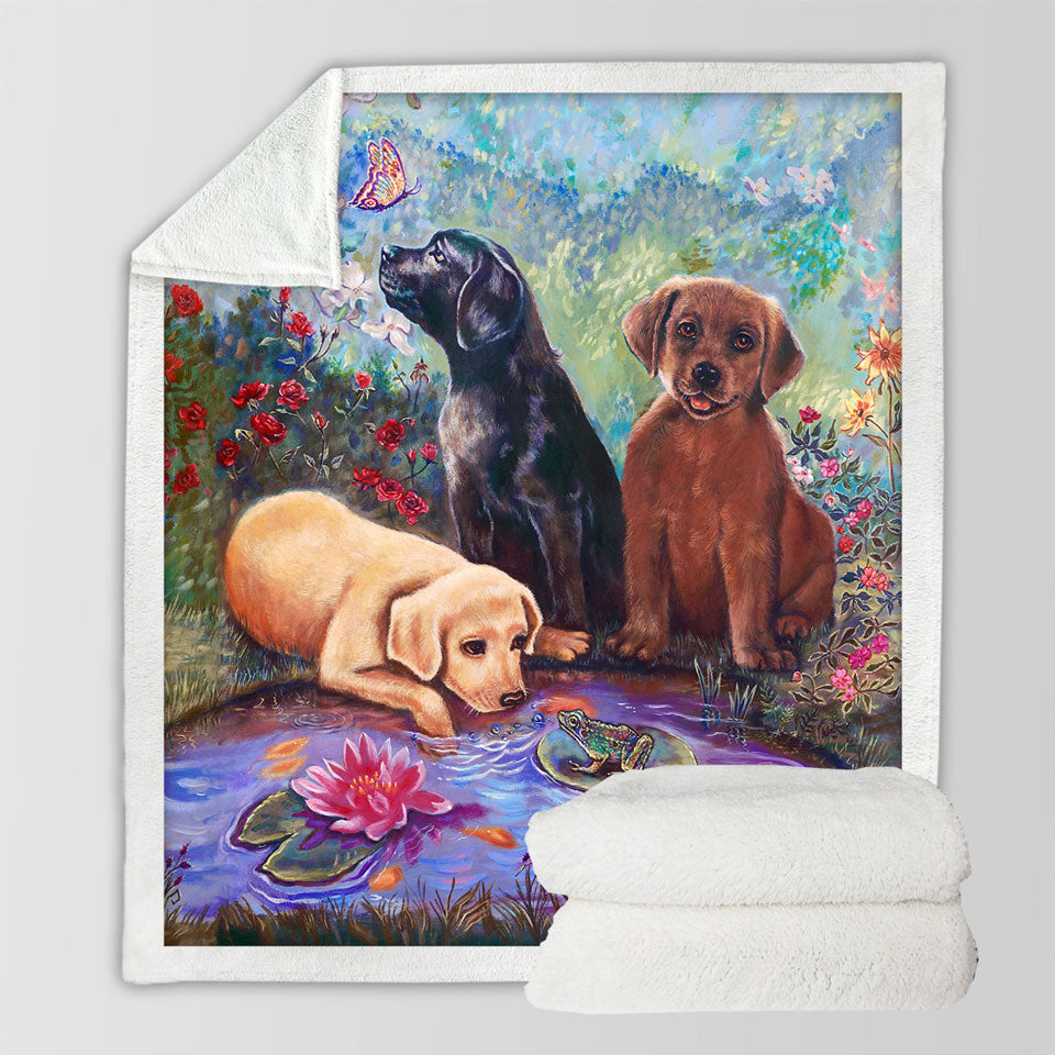 products/Cute-Dog-Sofa-Blanket-Art-Lovely-Labradors-in-the-Flower-Garden