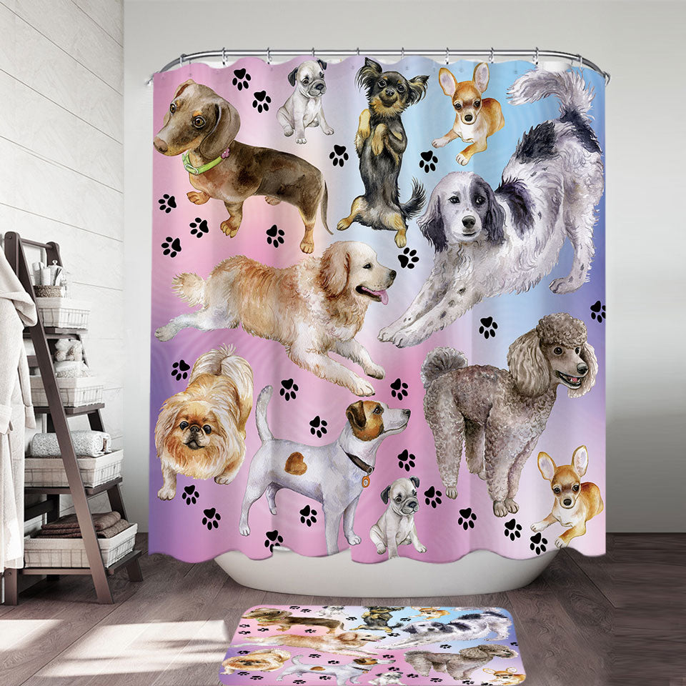 Cute Dogs Shower Curtains
