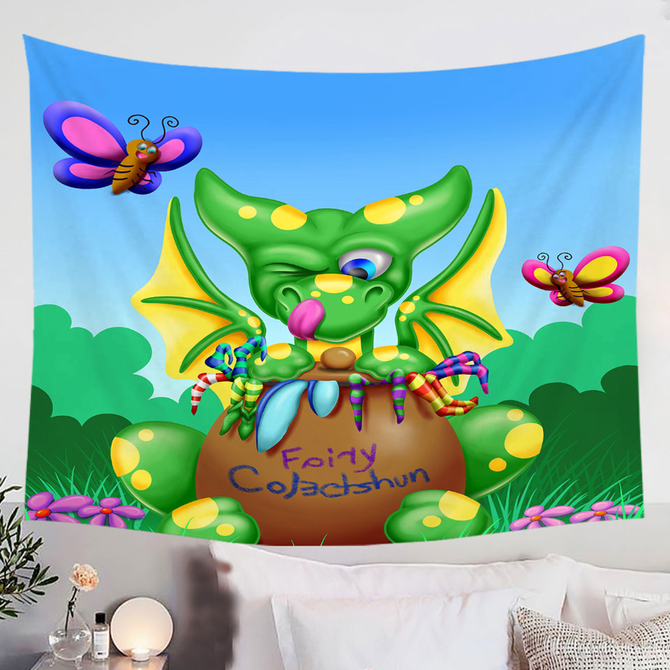 Cute-Dragon-and-Butterfly-Wall-Decor-for-Children