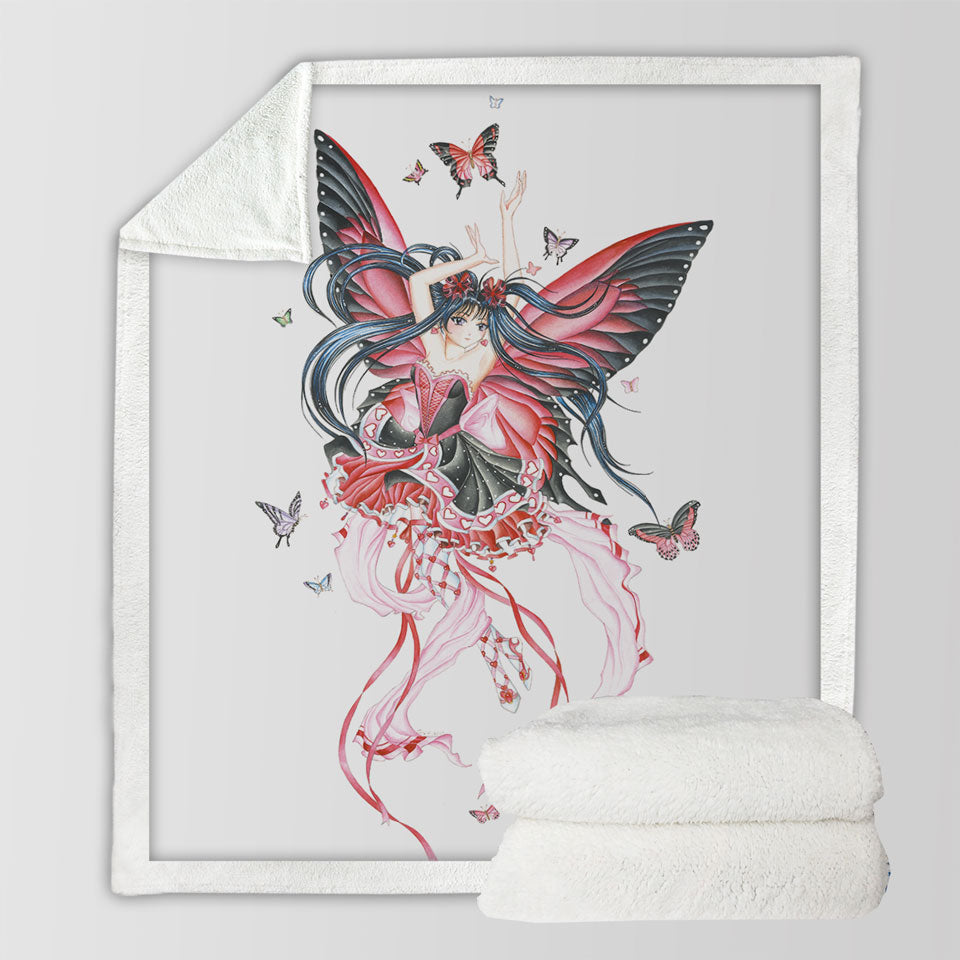 products/Cute-Fantasy-Drawing-Butterfly-Girl-Throws-Blanket