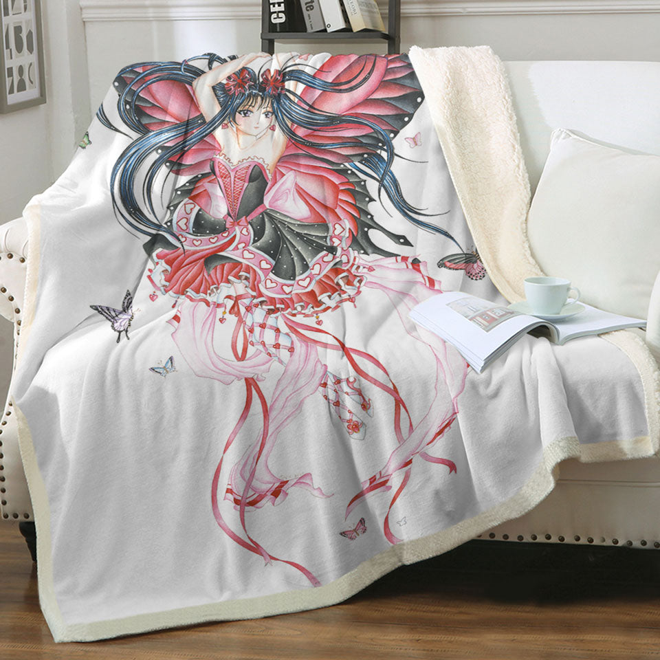 products/Cute-Fantasy-Drawing-Butterfly-Girl-Throws