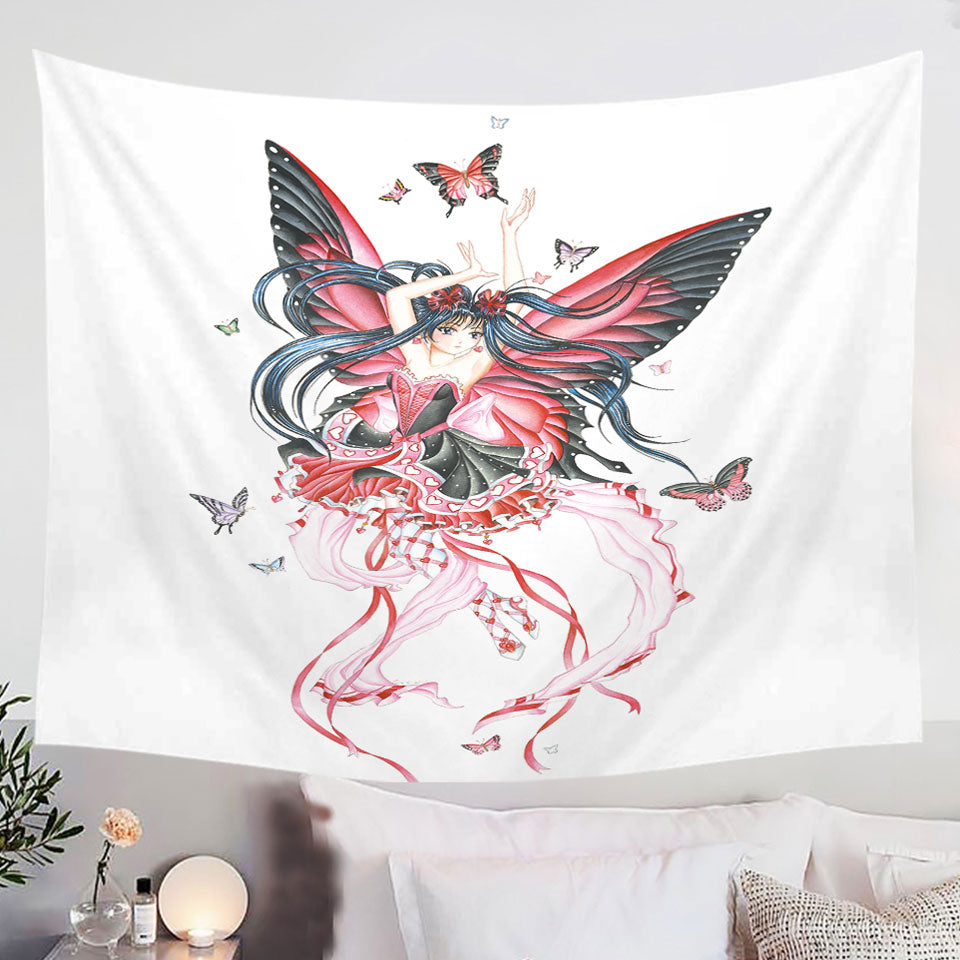 Cute-Fantasy-Drawing-Butterfly-Girl-Wall-Decor