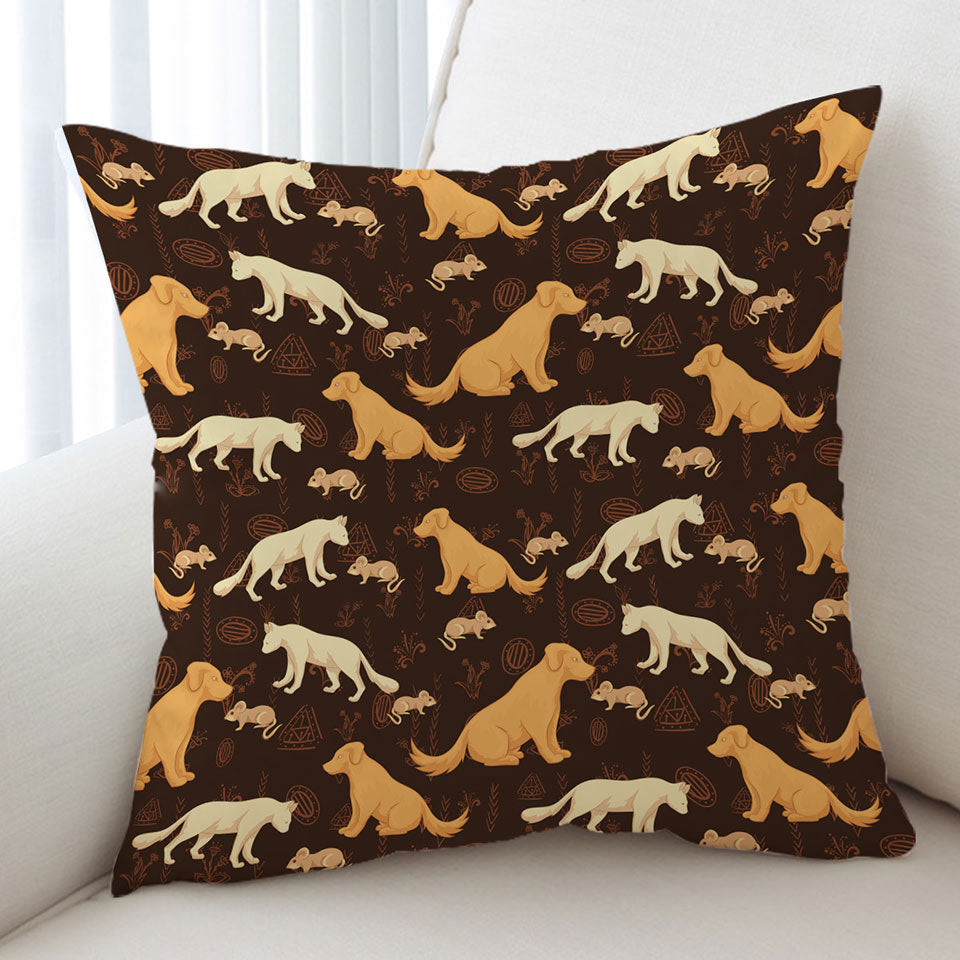 Cute Friends Mouse Dog Cat Cushion Covers