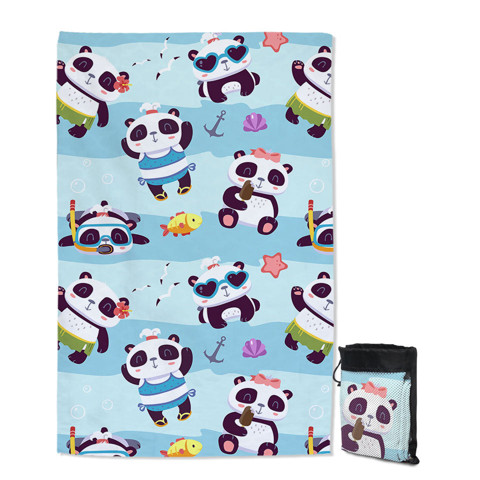 Cute Giant Beach Towel Beach Holiday Pandas