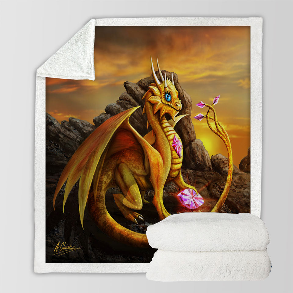 products/Cute-Girly-Throws-Golden-Dragon