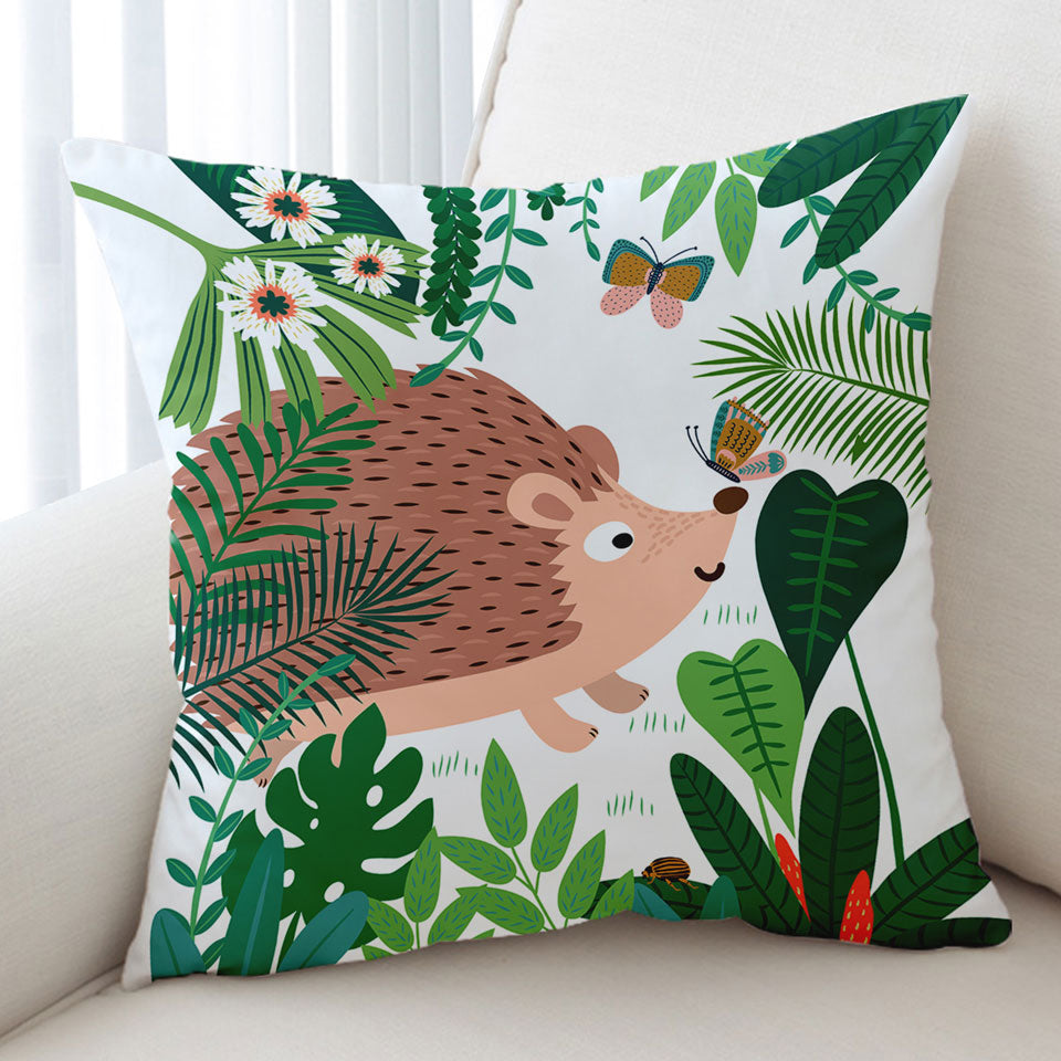 Cute Hedgehog Cushion Cover for Kids