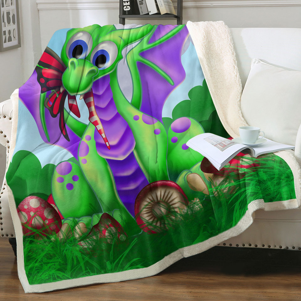 products/Cute-Kids-Blankets-Mushroom-and-Dragon