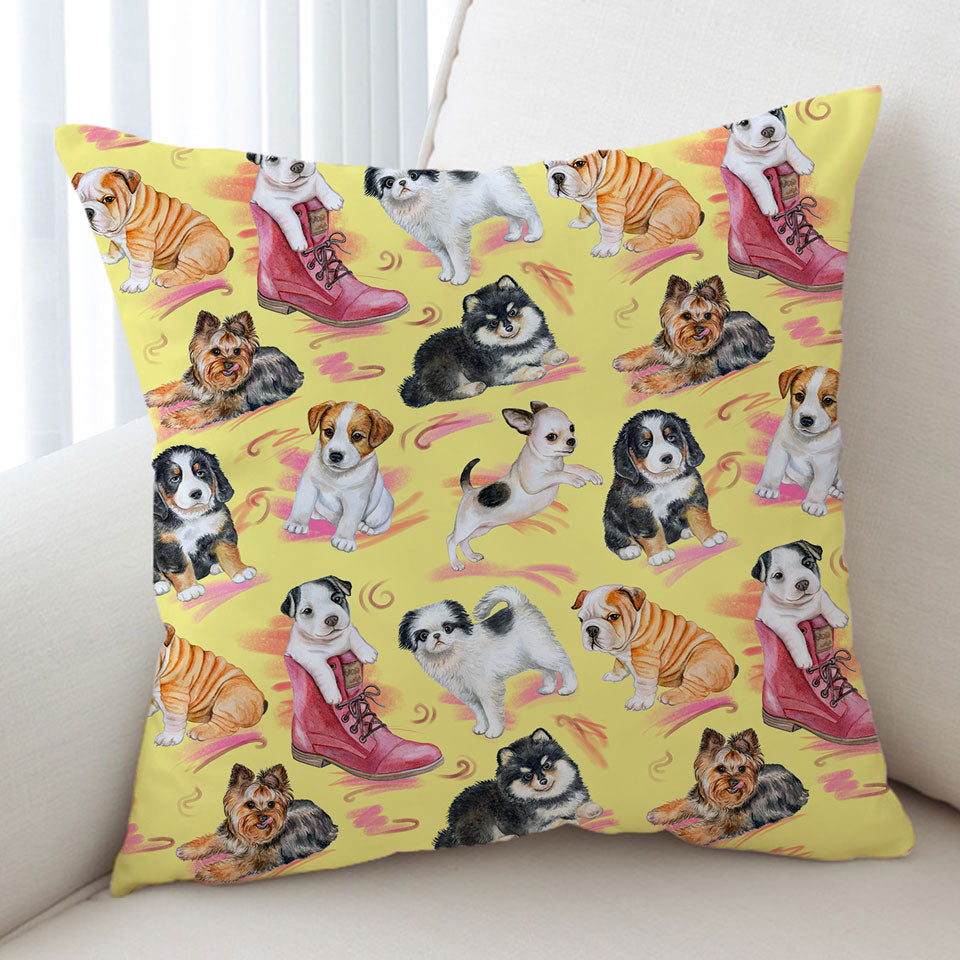 Cute Kids Cushions Dogs Puppies Cushion Cover