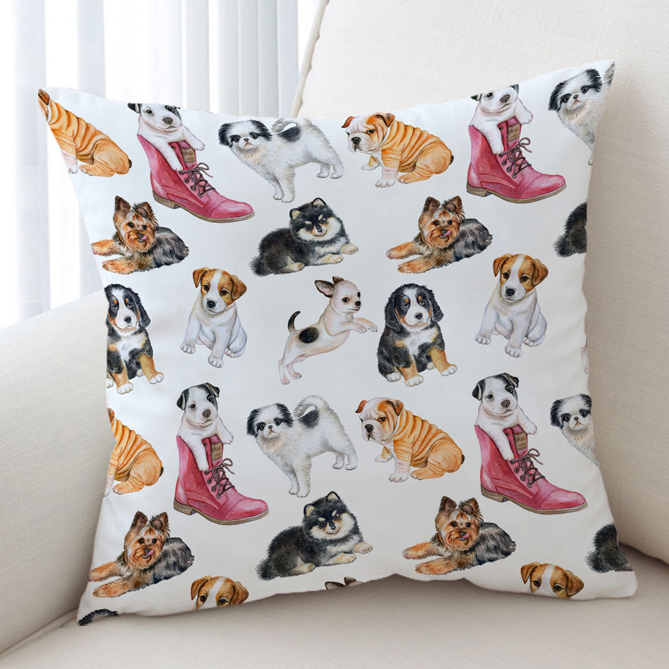 Cute Kids Cushions with Dogs Puppies