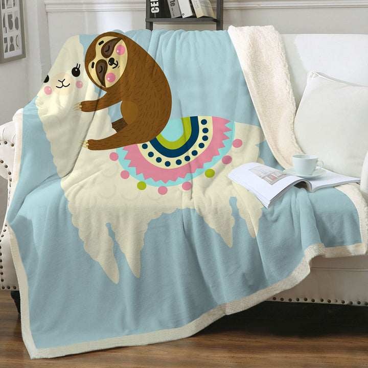 Cute Llama and Sloth Blankets for Kids