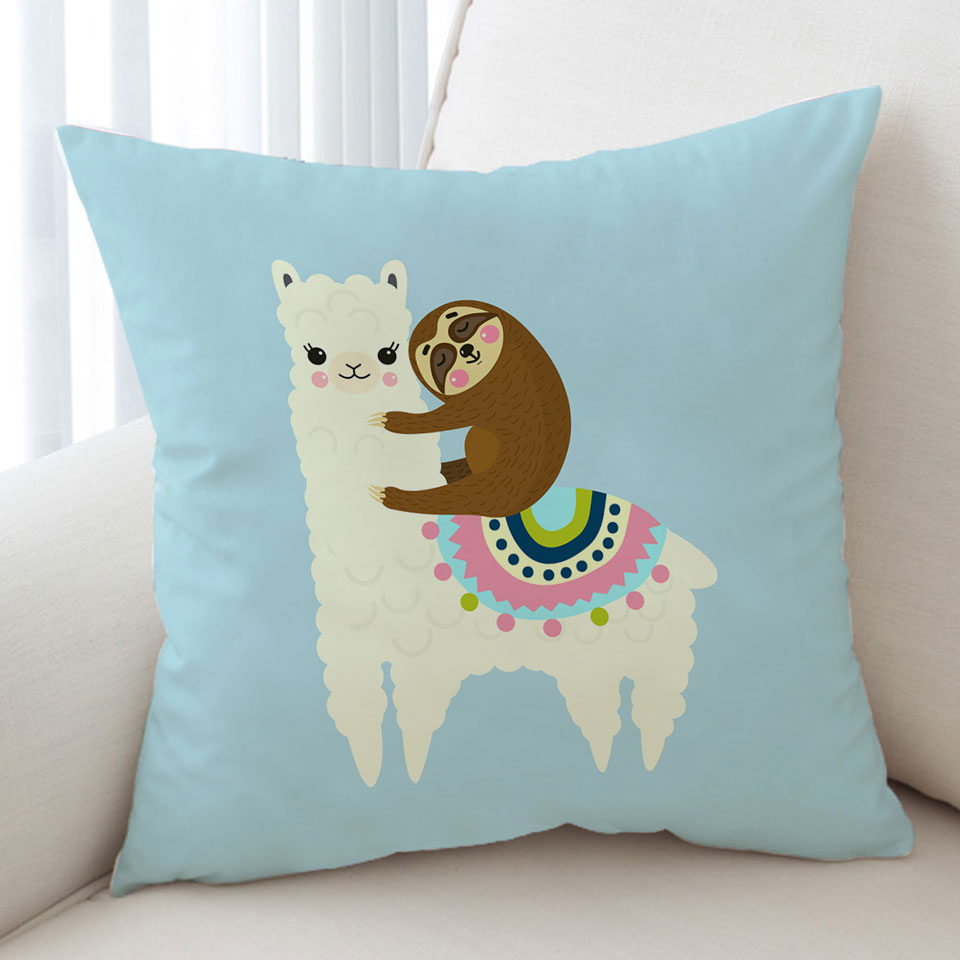 Cute Llama and Sloth Cushions for Kids