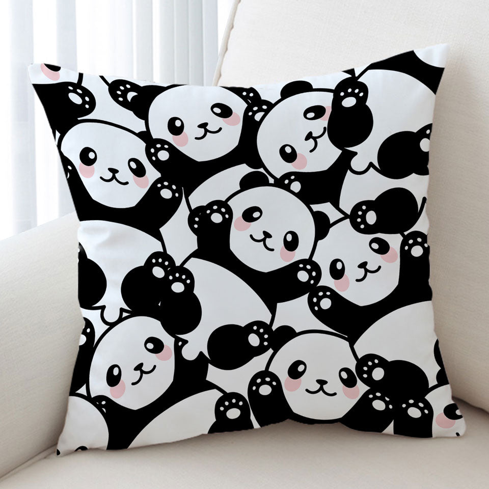 Cute Pandas Cushions for Kids