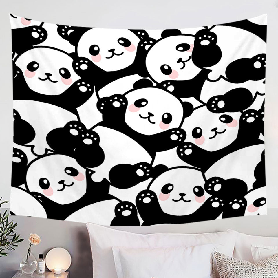 Cute Pandas Wall Decor for Children