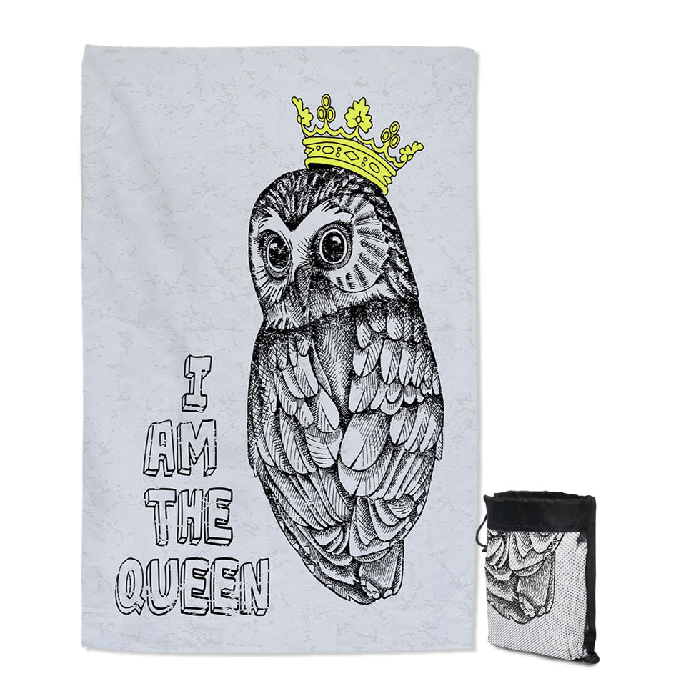 Cute Queen Owl Swims Towel