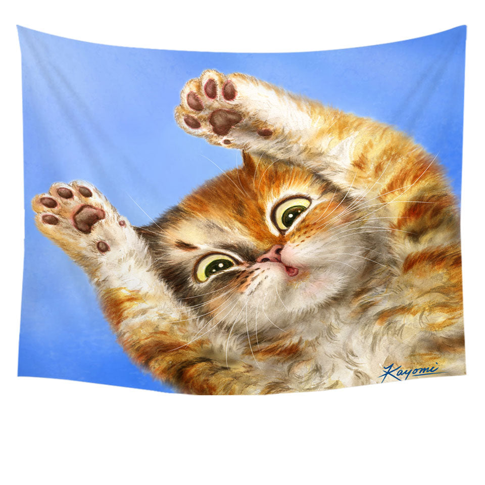 Cute Room Decor for Kids with Kittens Designs Paws Up Cat