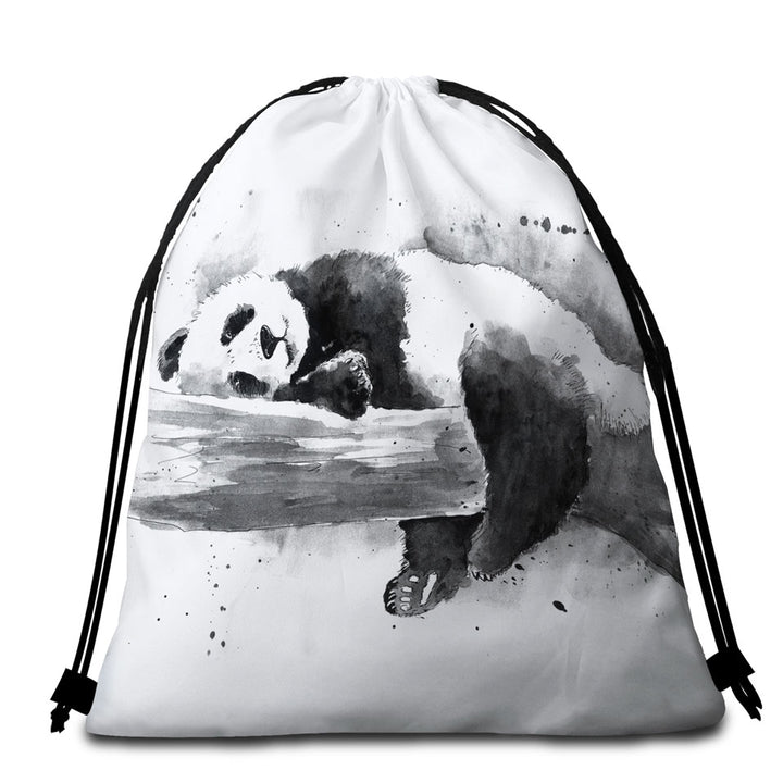 Cute Sleeping Panda Beach Towel Pack