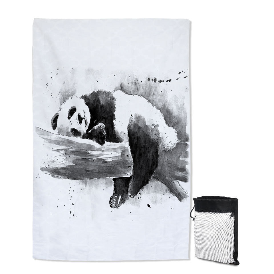 Cute Sleeping Panda Giant Beach Towel