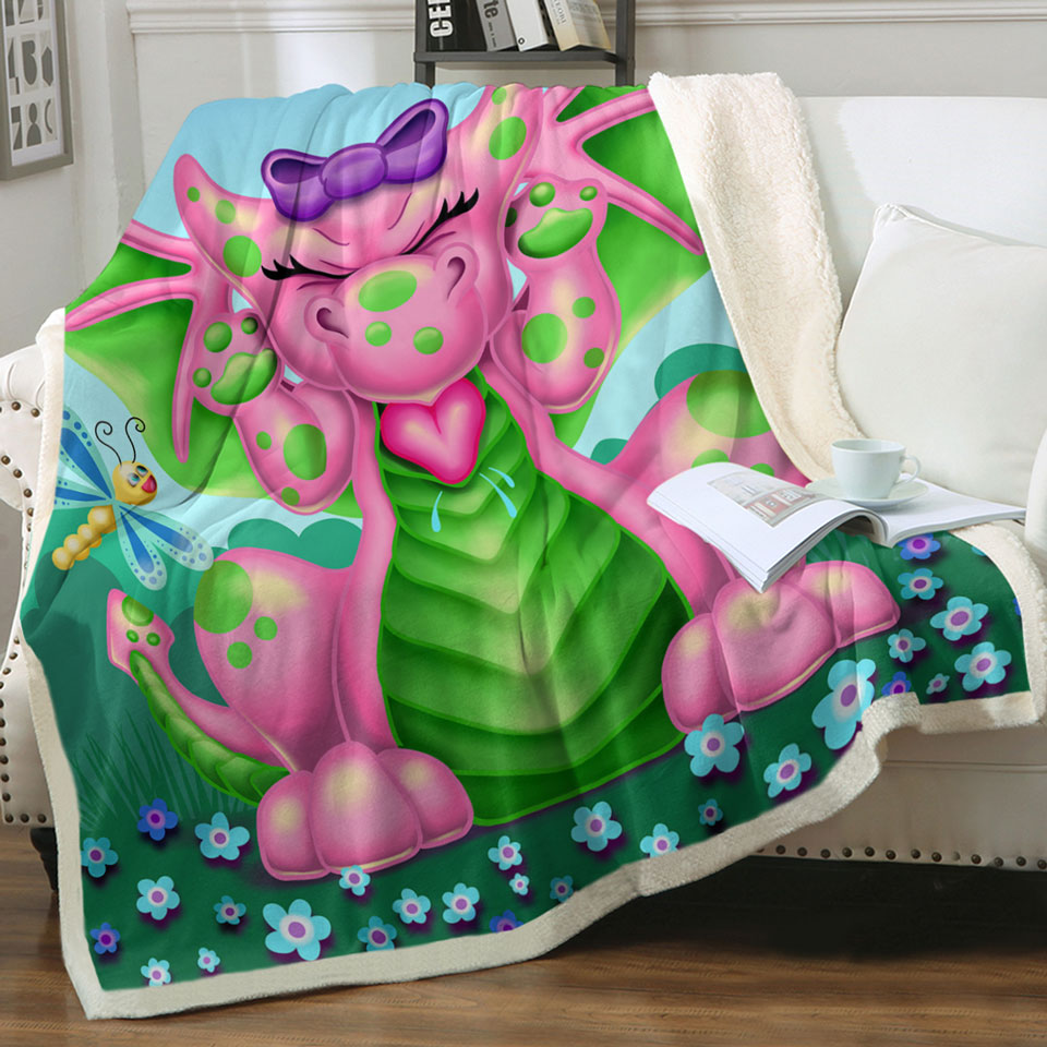 products/Cute-Throw-Blanket-for-Girls-Dragonflies-vs-Girl-Pink-Dragon