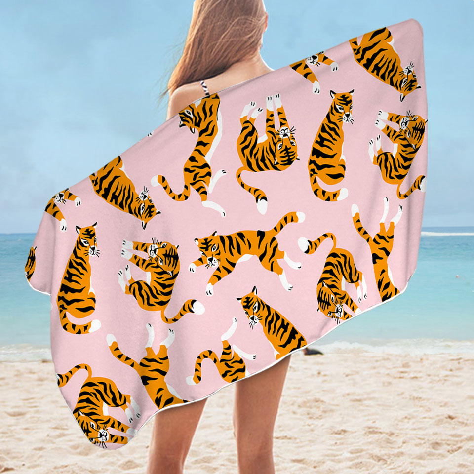 Cute Tiger Beach Towels for Boys