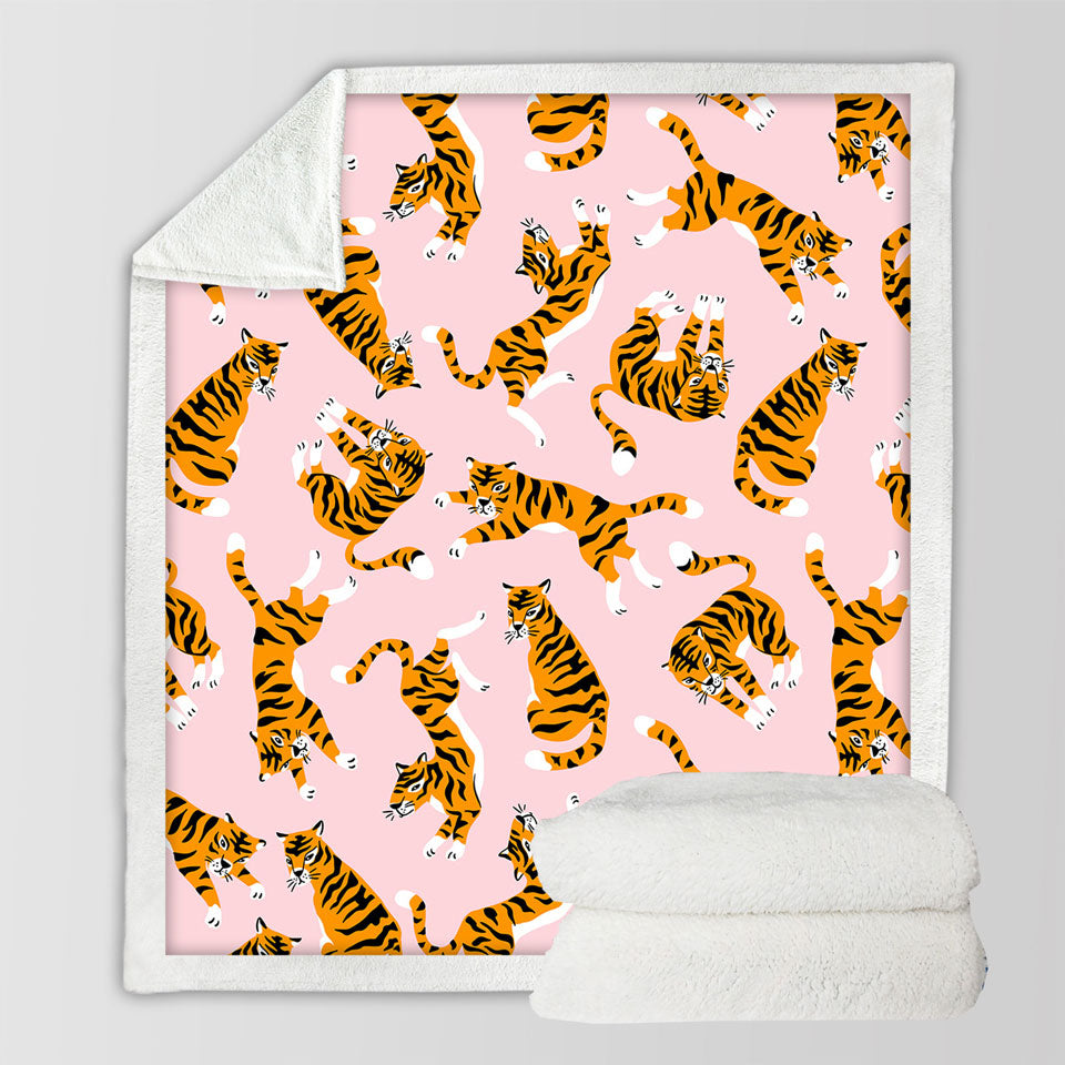 Cute Tiger Throw Blanket
