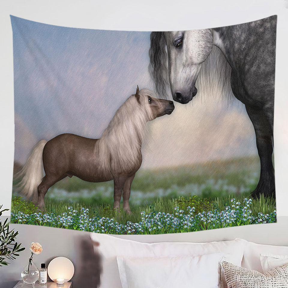 Cute-Wall-Decor-Horses-Art-Momma-with-Cute-Foal-in-the-Meadow