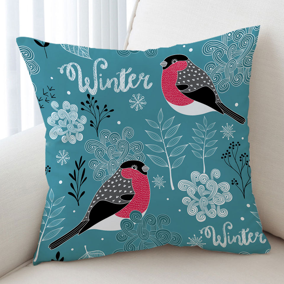 Cute Winter Birds Cushions