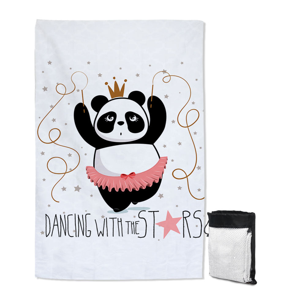 Dancing Panda Cool Beach Towels