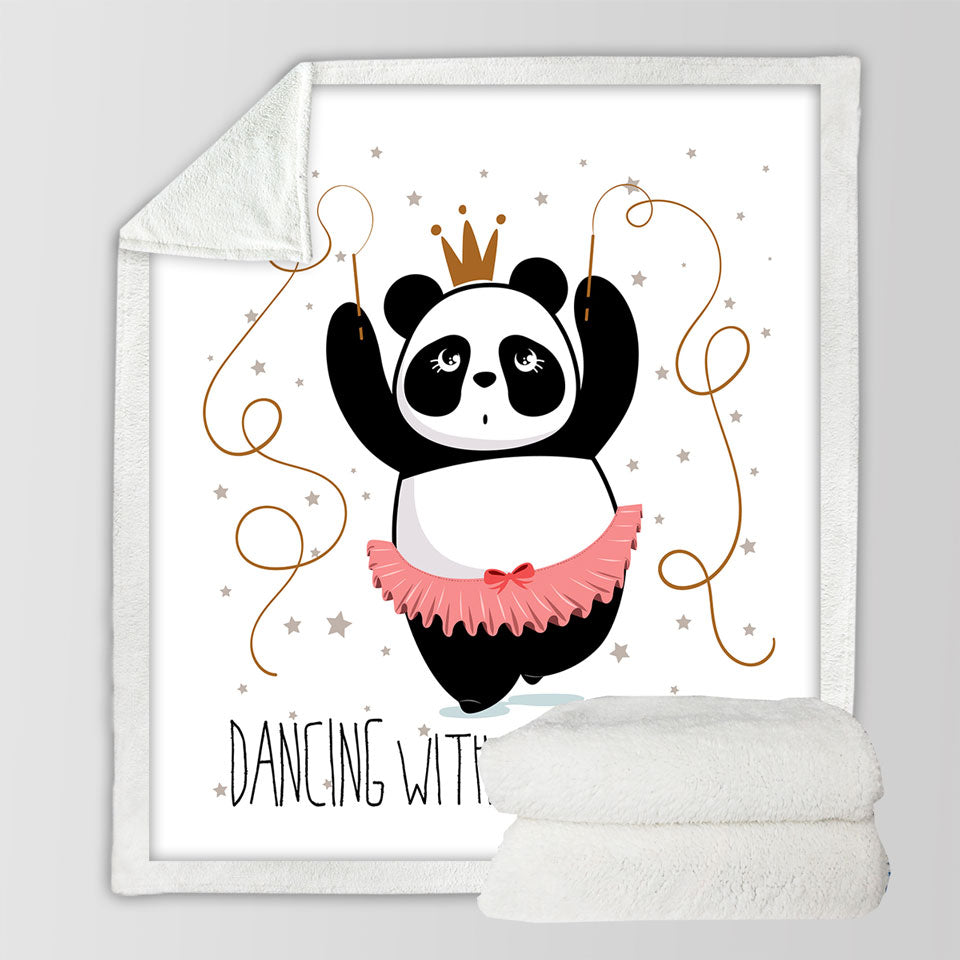 Dancing Panda Throw Blanket