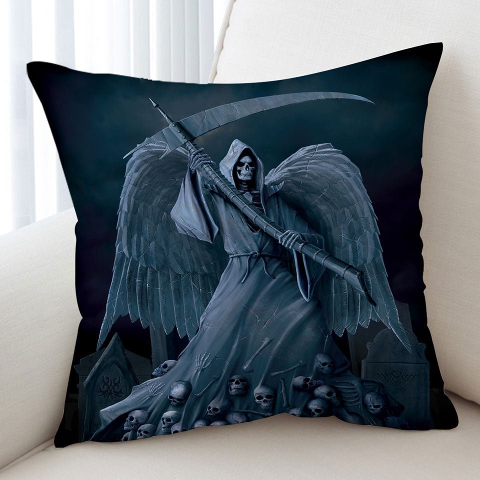 Dark Art Death on a Hold Angel of Death Cushion