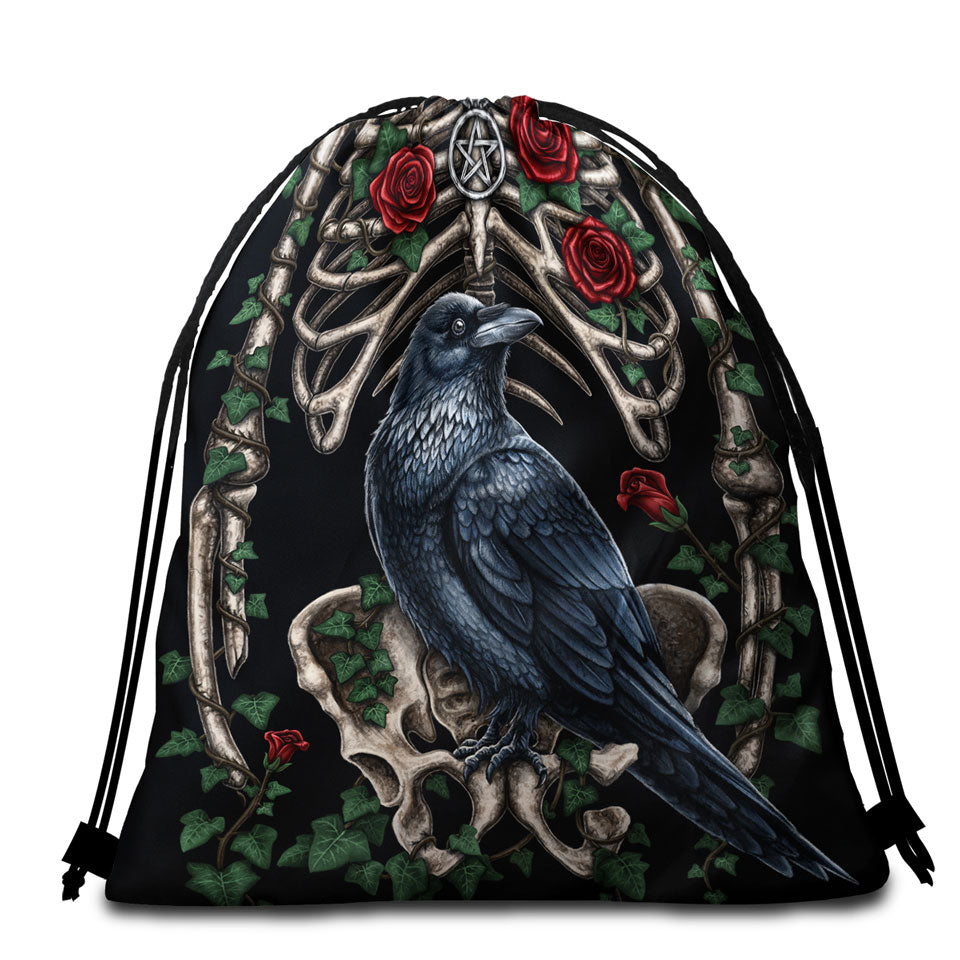 Adorable Beach Bags and Towels for Children Baby Dragon on the Moon