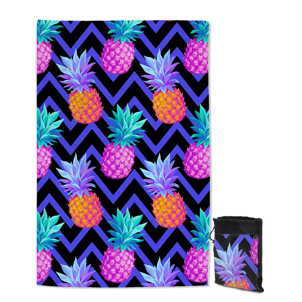 Dark Pineapple Lightweight Beach Towel