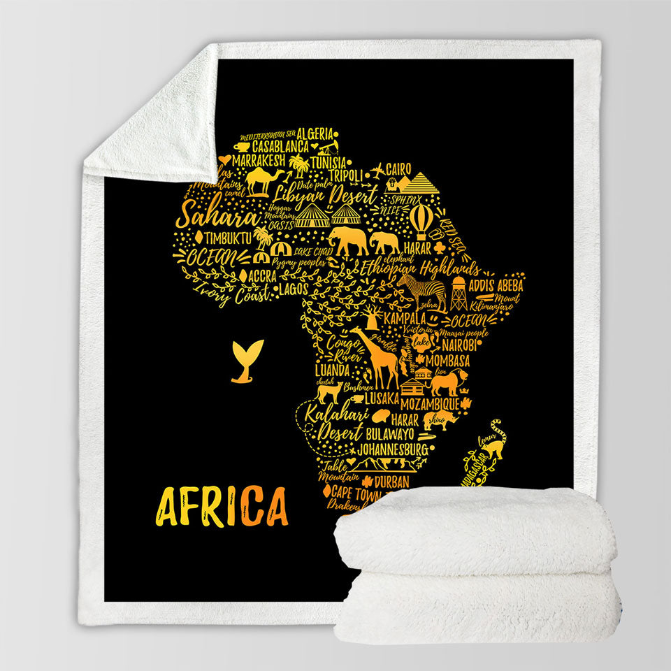 Decorative Blankets of Fascinating Africa The African Continent