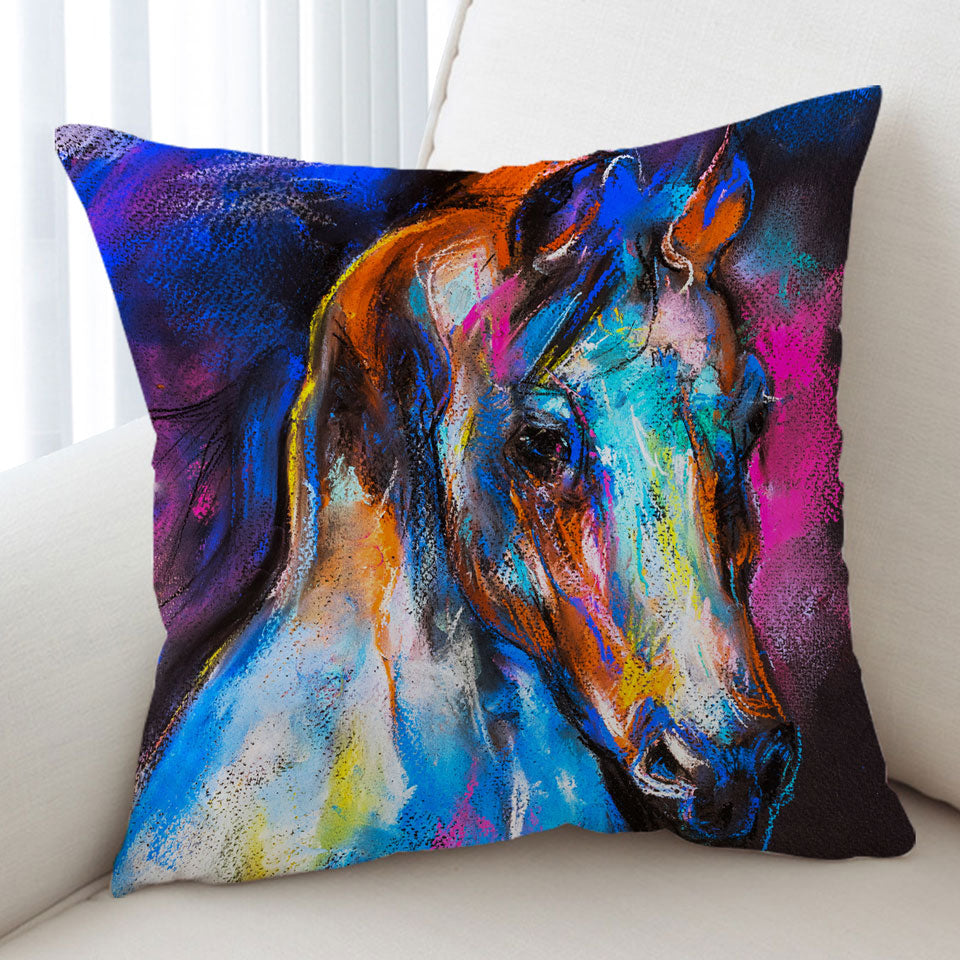 Decorative Cushions Artistic Horse Painting