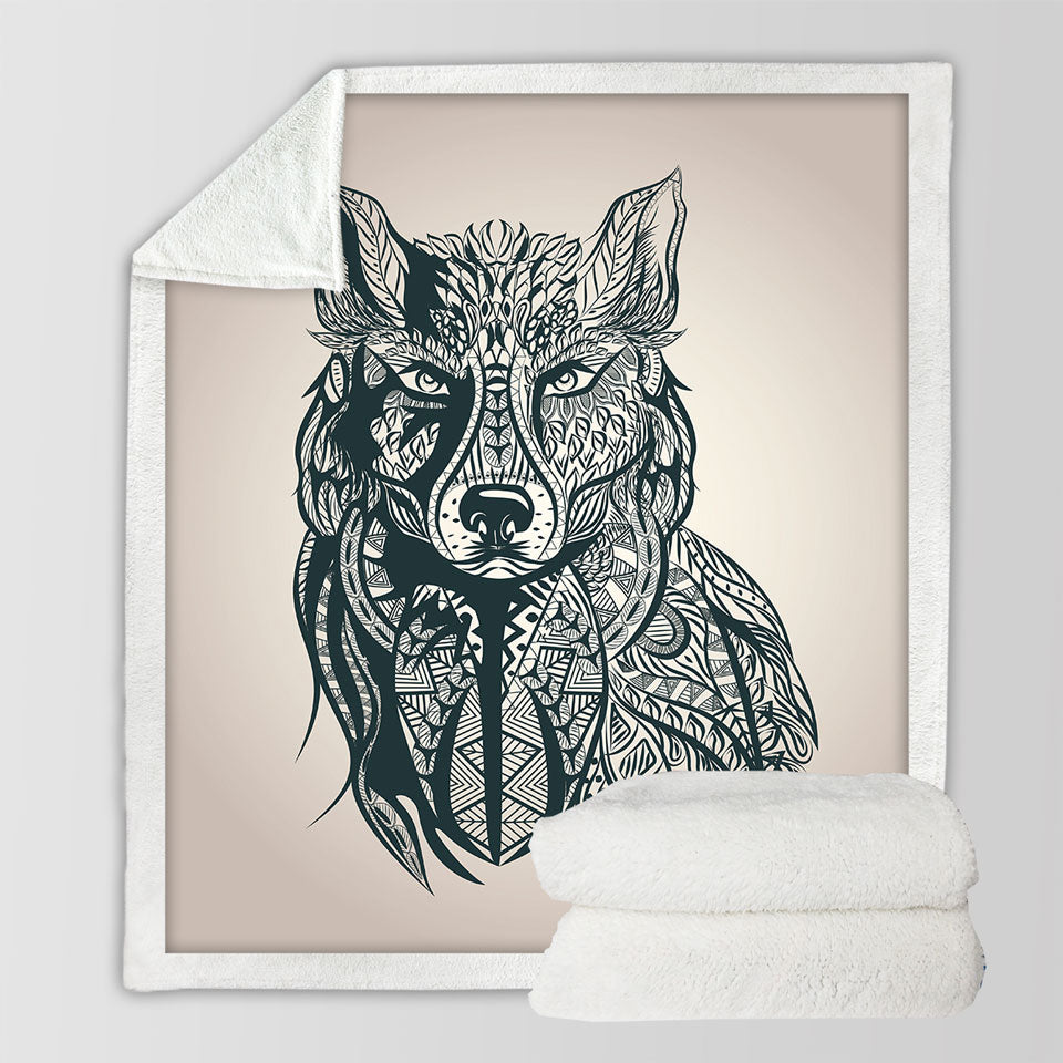 Deep Wolf Sherpa Blankets