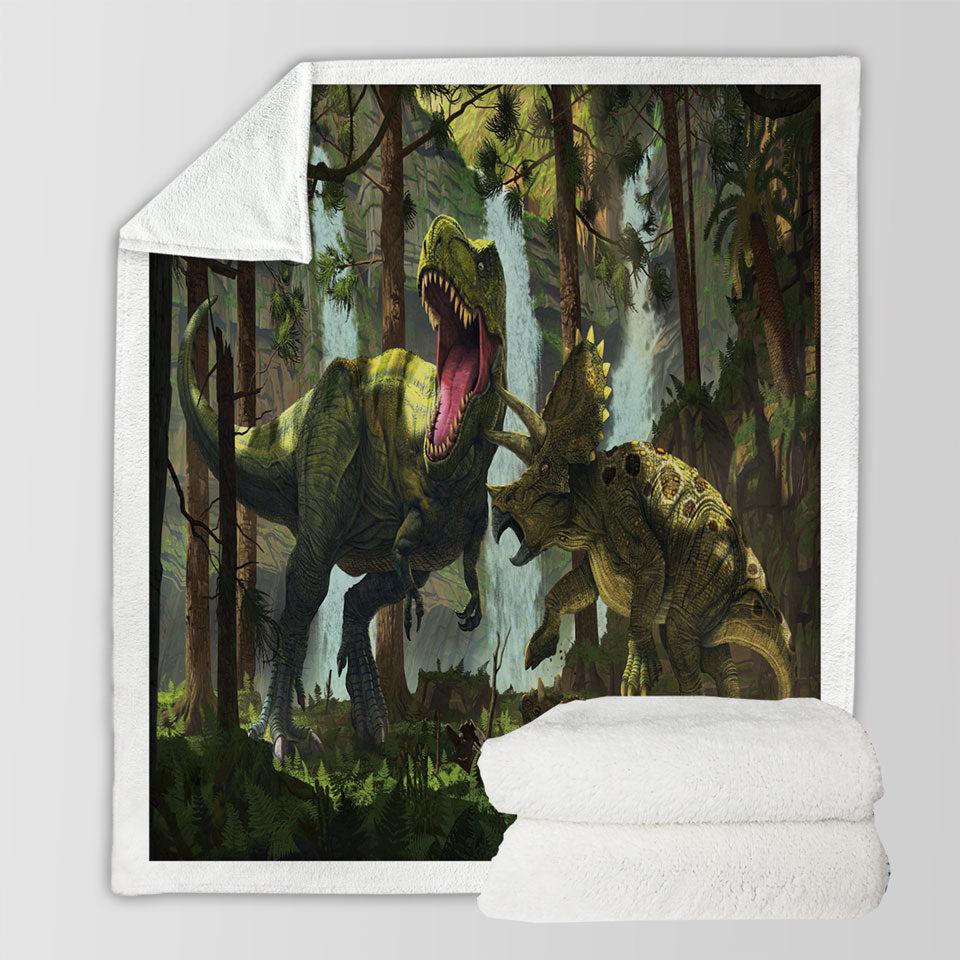 products/Dinosaurs-Throws-Protection-Fight-Cool-Dinosaurs-Art-the-Dinosaurs-Forest