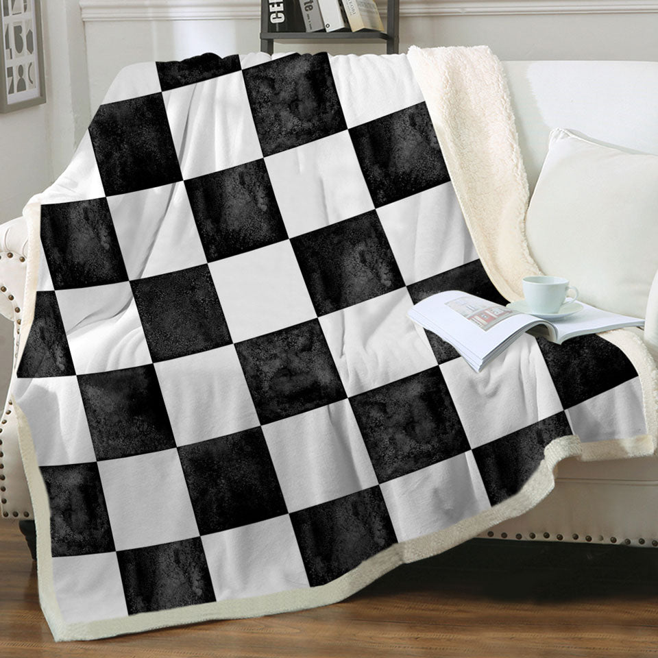 Dirty Black and White Throws Checkers
