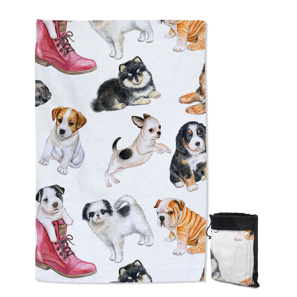 Dogs Puppies Childrens Beach Towels